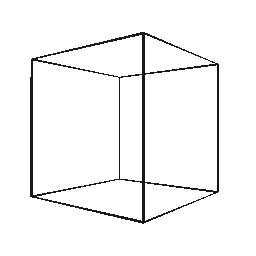 Cube with lines